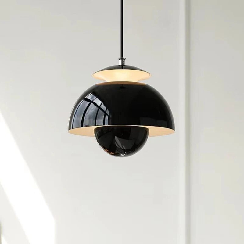 Lámpara colgante LED moderna con diseño de capullo de flor - Estética escandinava para dormitorio y cocina