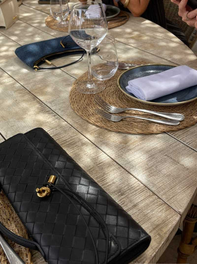 LUNA - Saco de tecido de luxo com fechamento de ouro