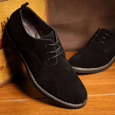 Zapatos casual Oxford de ante con cordones para hombre | Perfectos para el día a día