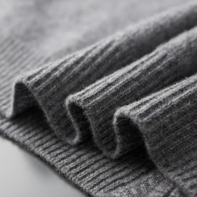 Jaqueta Zip Caxemira para homens quentes e elegantes