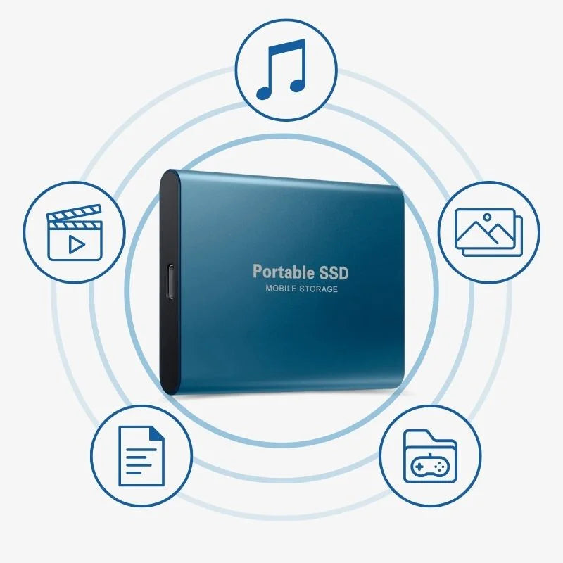 DataSafe - Almacenamiento SSD externo Aluminio - Disco duro superrápido - 32TB/16TB/8TB/4TB/2TB