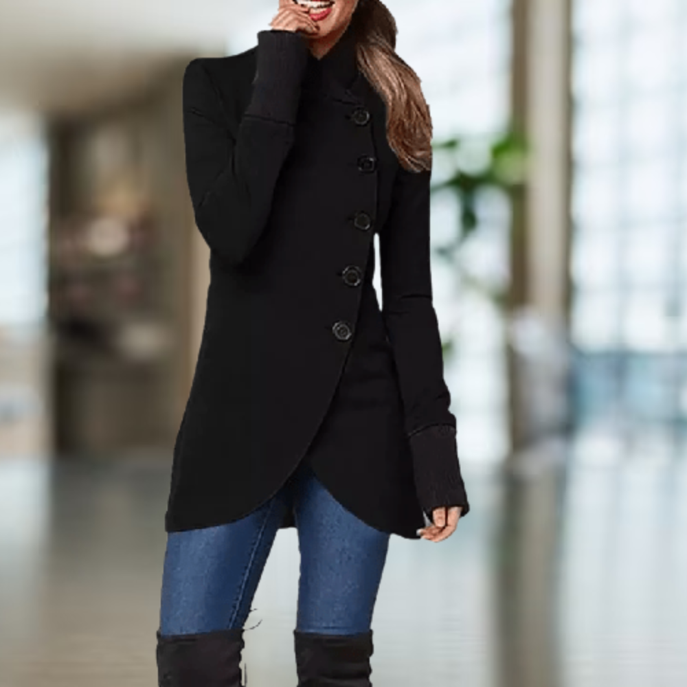 Cindi - Asymmetrischer Mantel Komfort Winter