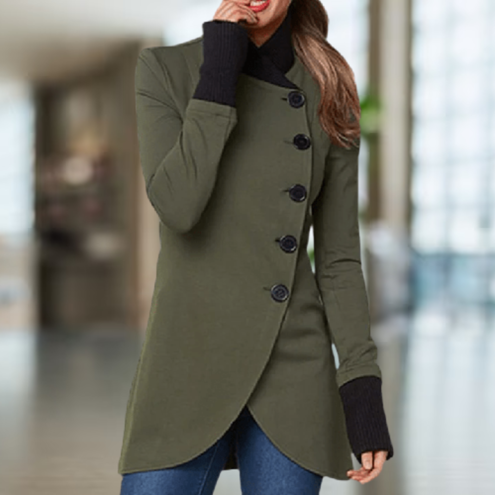 Cindi - Asymmetrischer Mantel Komfort Winter