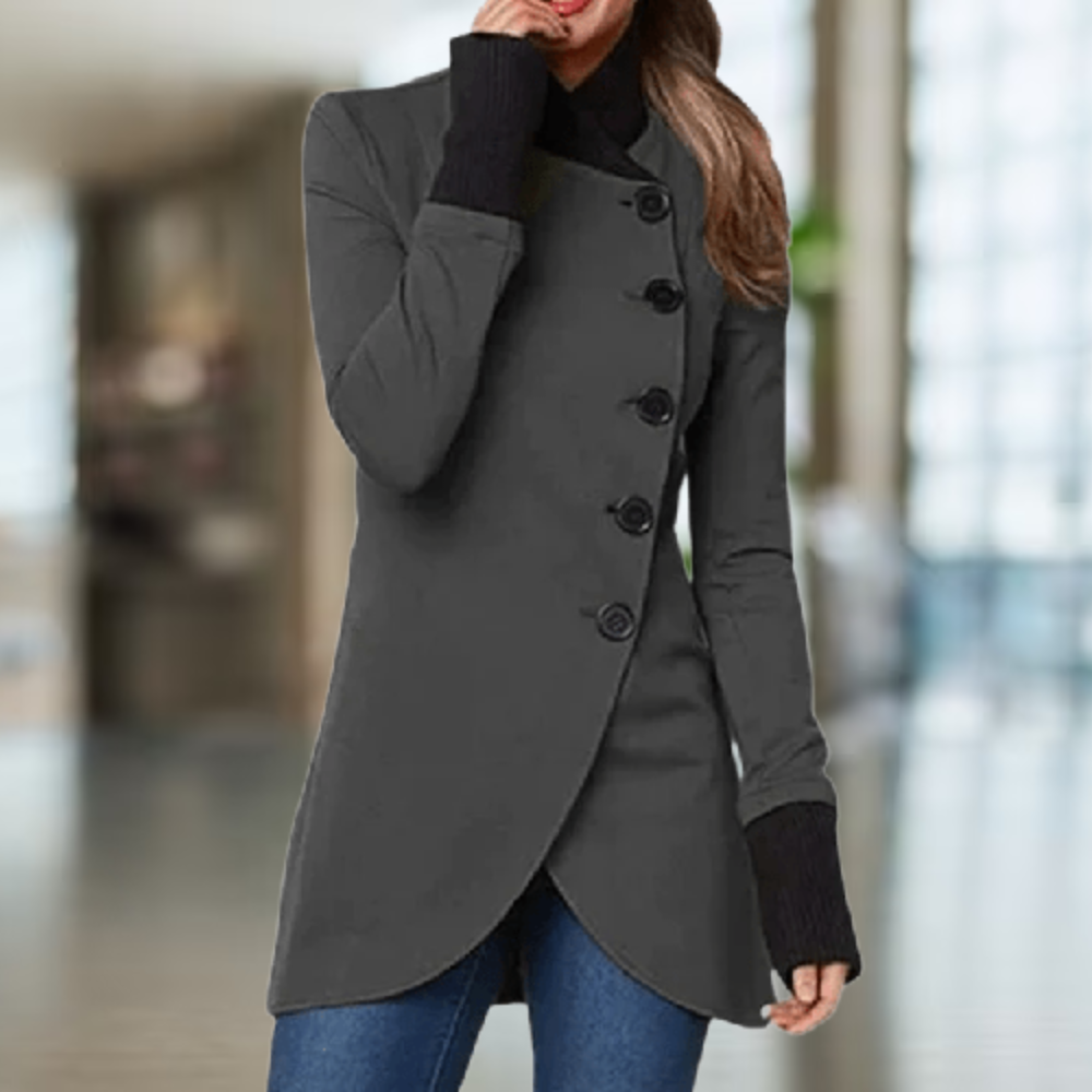 Cindi - Asymmetrischer Mantel Komfort Winter