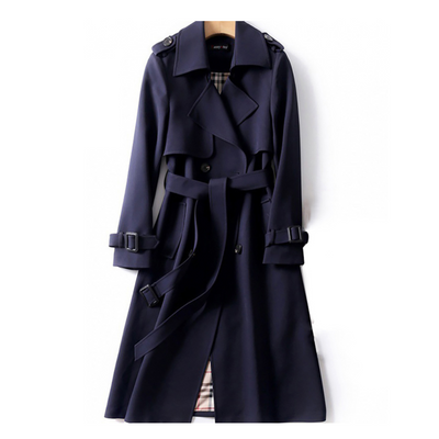 Elegante Gabardine Long com cinto - essencial no outono e na mola