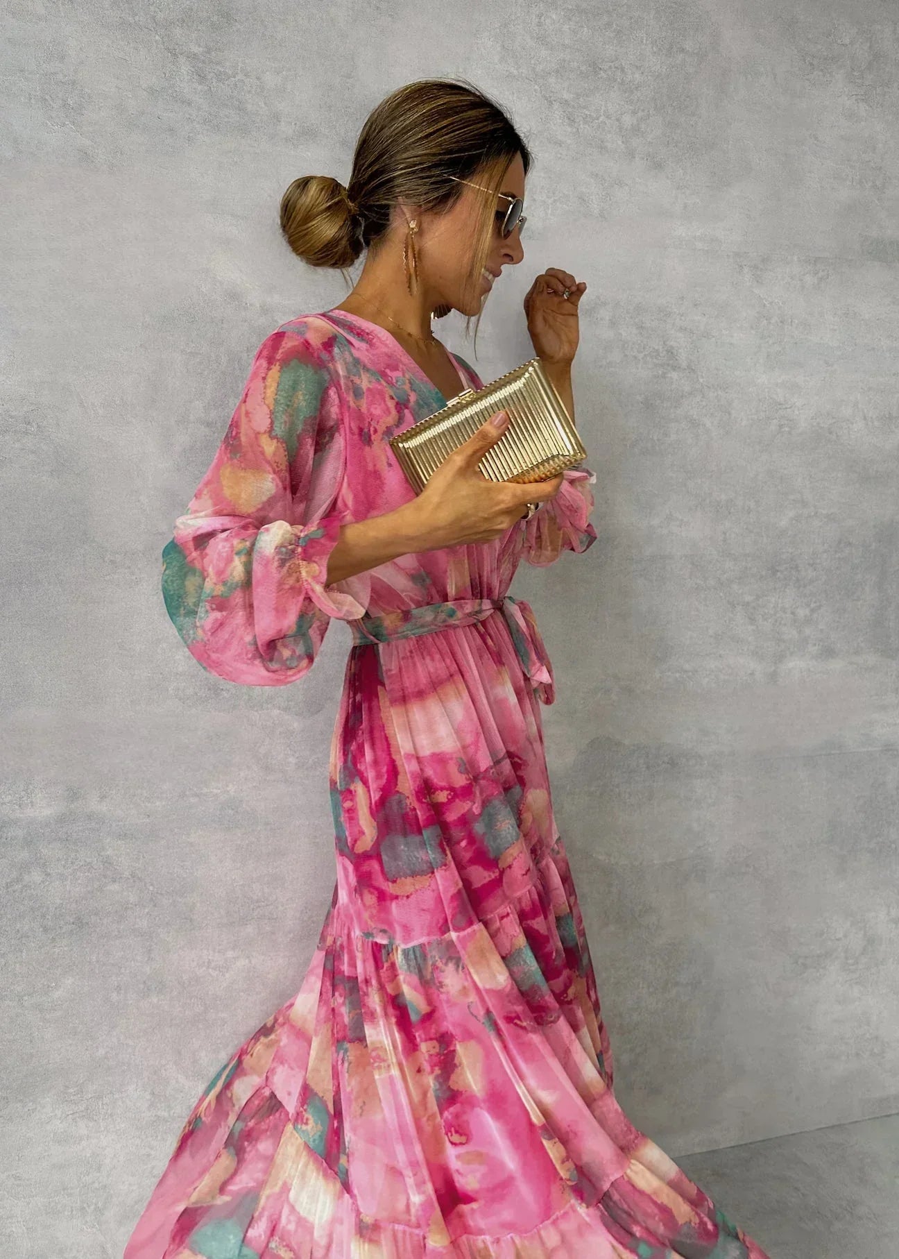 Vestido de verão de Sleeved para mulheres - moda moderna e casual