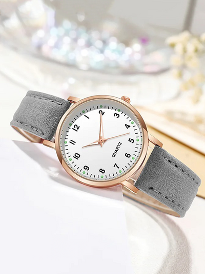 Montre Valeria Leren pour femme, or rose