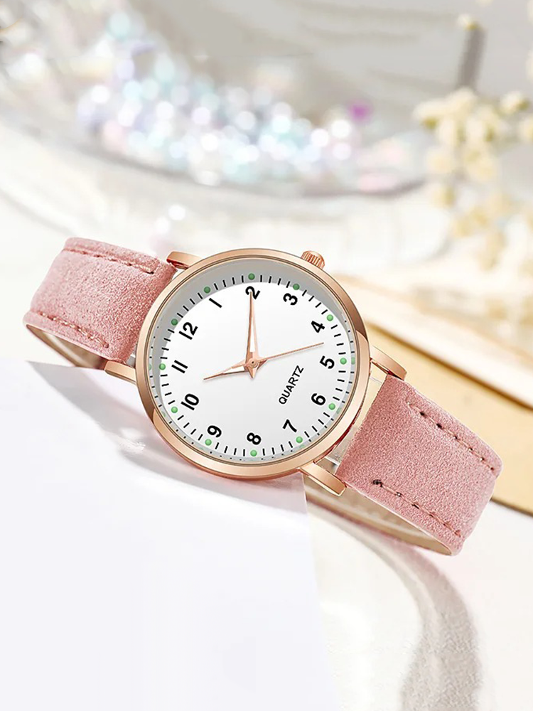 Montre Valeria Leren pour femme, or rose