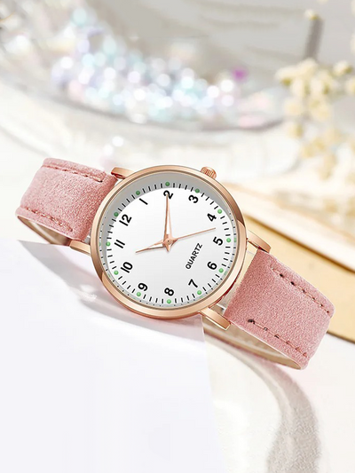 Montre Valeria Leren pour femme, or rose