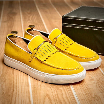 Mocassins elegantes de camurça para homens