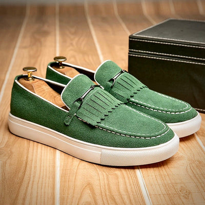 Mocassins elegantes de camurça para homens