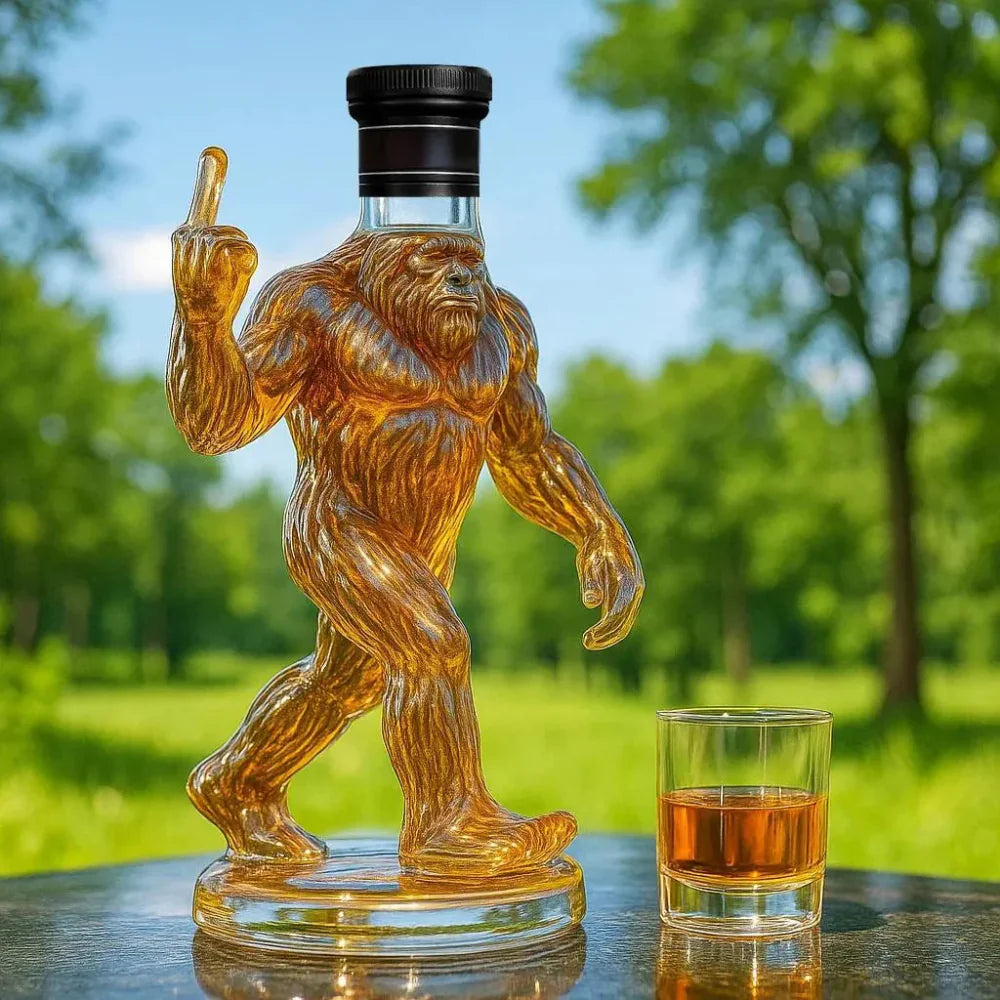 Décanteur de Whisky Amusant Bigfoot Bouteille en Verre