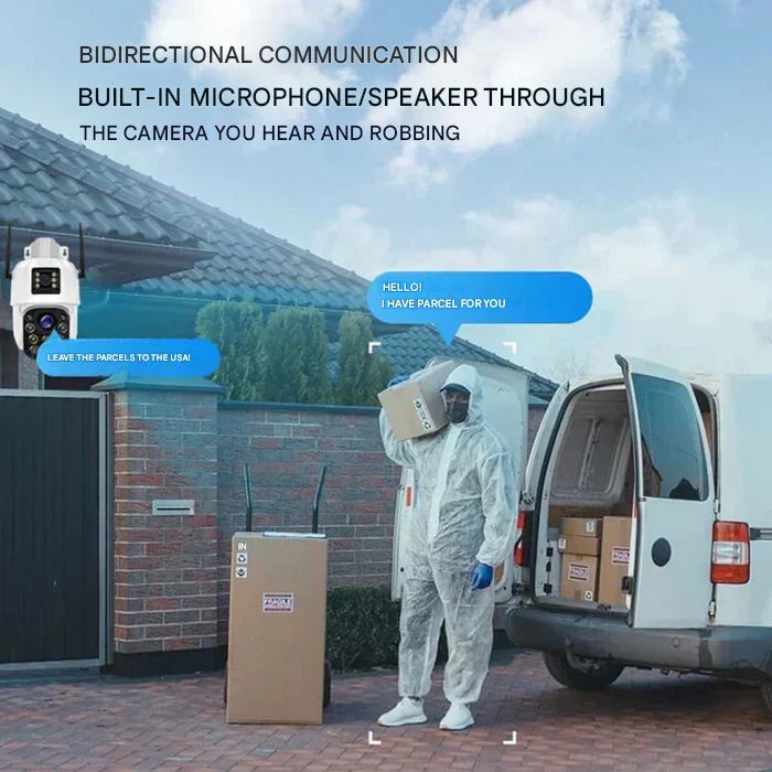 FORTICAM 4K: cámara de seguridad inalámbrica alimentada por energía solar con doble lente y visión nocturna
