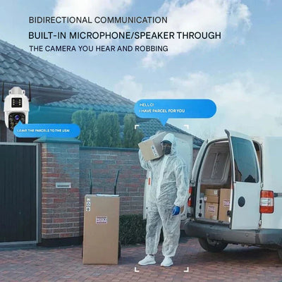 FORTICAM 4K: cámara de seguridad inalámbrica alimentada por energía solar con doble lente y visión nocturna