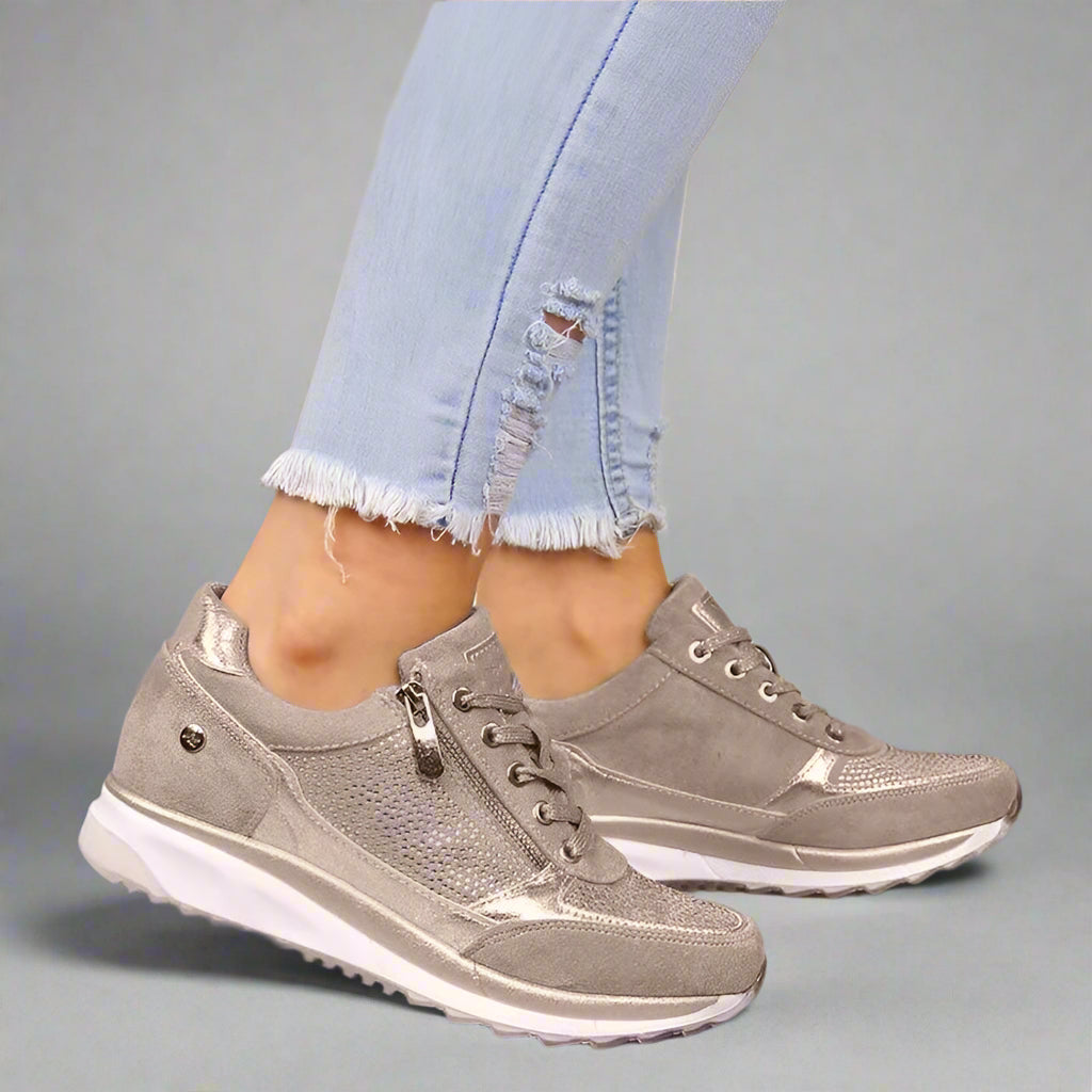 Sapatilha casual para mulher | suporte para o arco, ajuste confortável