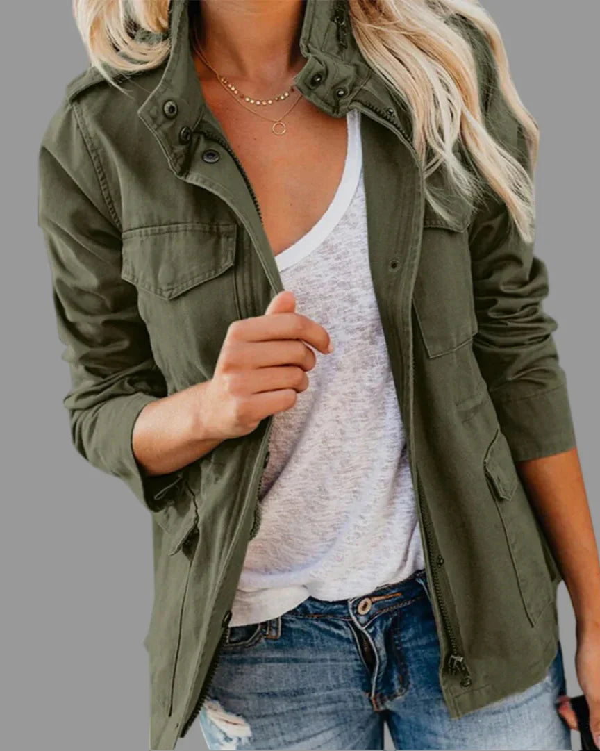 Leichte Damen Utility Jacke | Lässige Taillenlänge