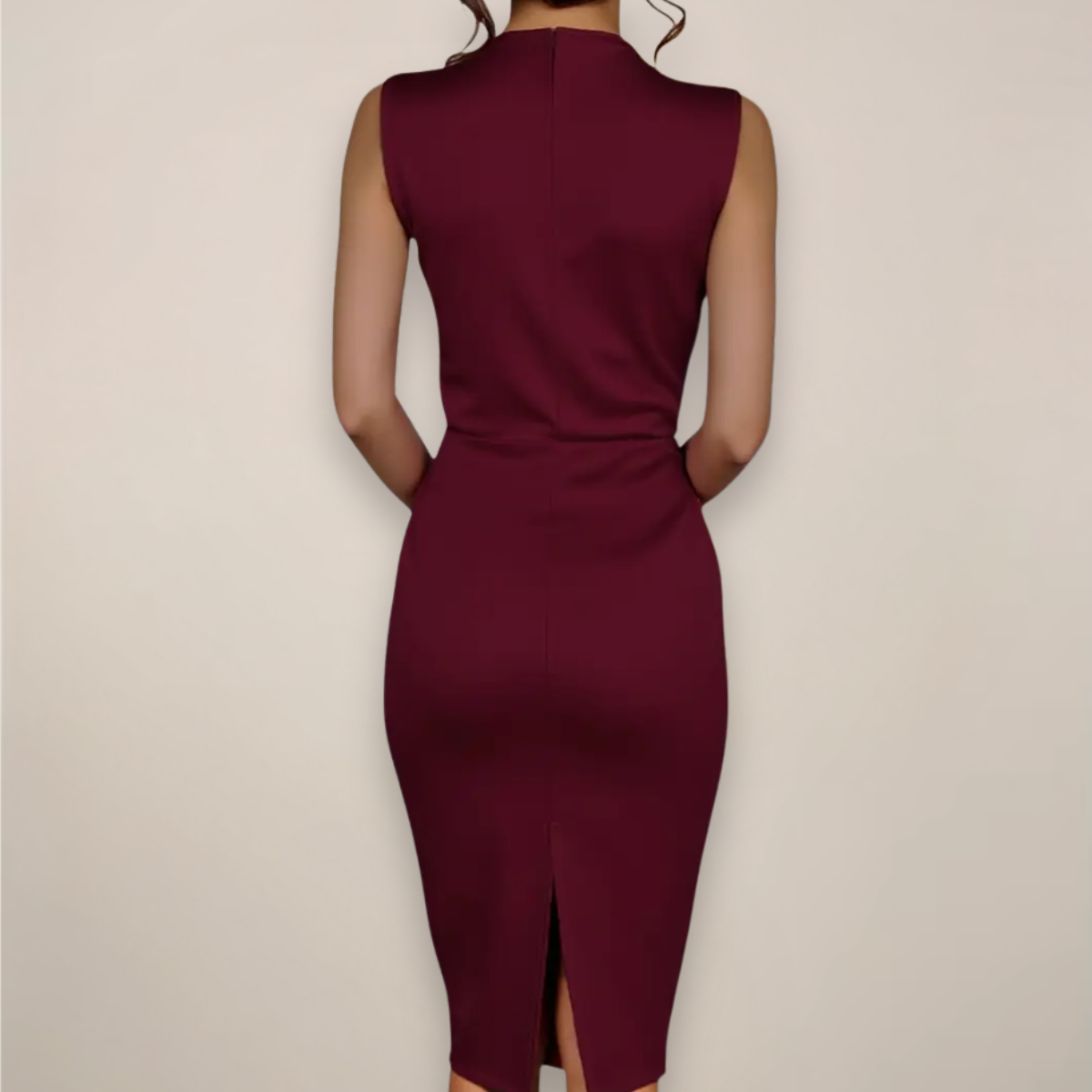 Damen Ärmelloses Sheath-Midikleid Klassisch