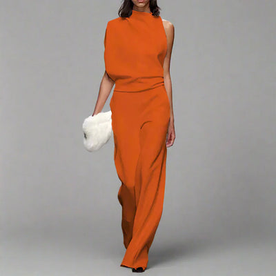 Tuta da donna con gamba larga | Una spalla elegante