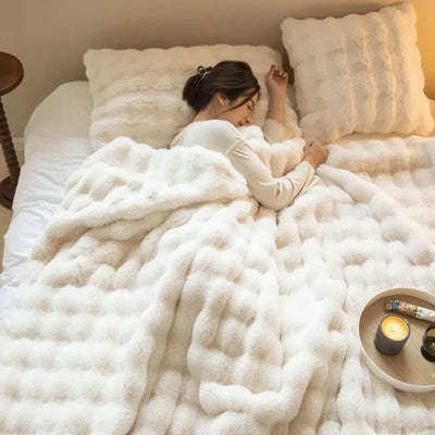 Cobertor macio e agradável de forro polar para cama