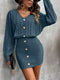 Vestido de corpo oportuno com decote em V