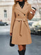 Élégant trench-coat réversible pour femme avec col à revers