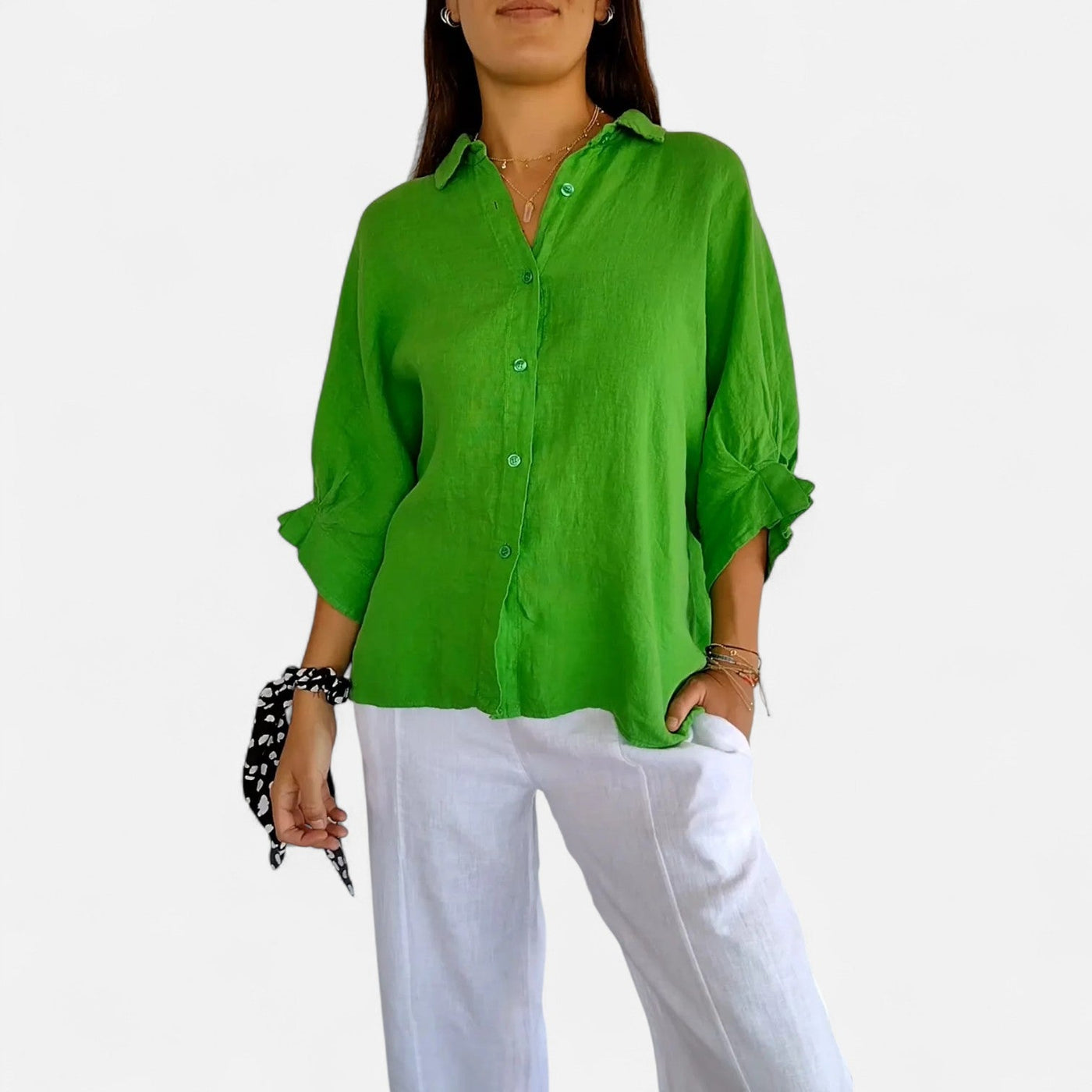 Monarquia antiga | Camisa de verão feminina - Gracia sem esforço, elegância respirável