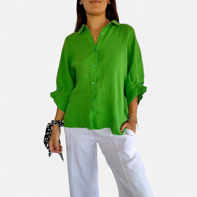 Monarquia antiga | Camisa de verão feminina - Gracia sem esforço, elegância respirável
