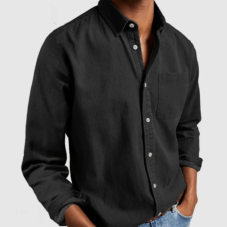 Botões clássicos e casuais camisa para homens, perfeita para todas as estações