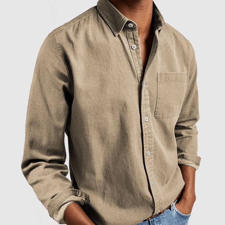 Botões clássicos e casuais camisa para homens, perfeita para todas as estações