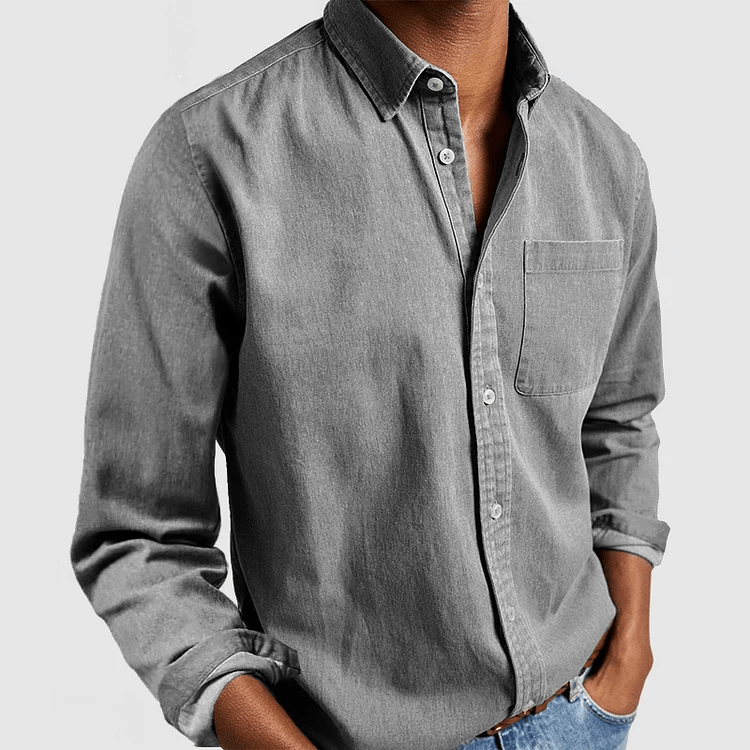Botões clássicos e casuais camisa para homens, perfeita para todas as estações