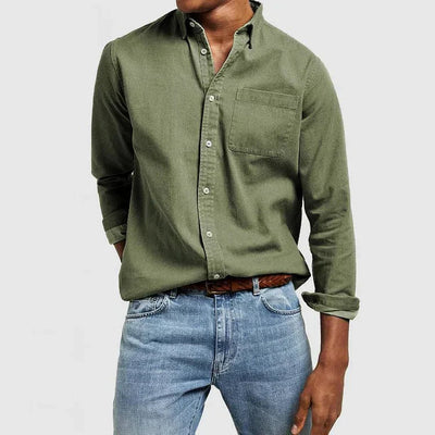 Botões clássicos e casuais camisa para homens, perfeita para todas as estações