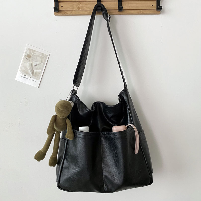 Stephanie - Bolsa de grande capacidade fabricada em couro vegano suave e estruturado