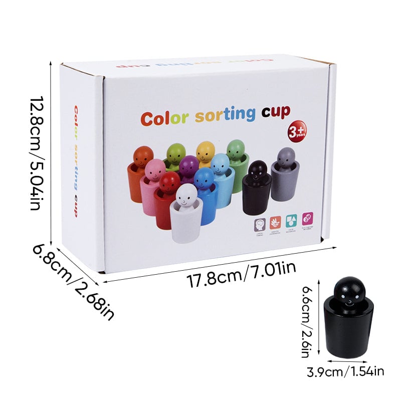 Taza Montessori para clasificar colores