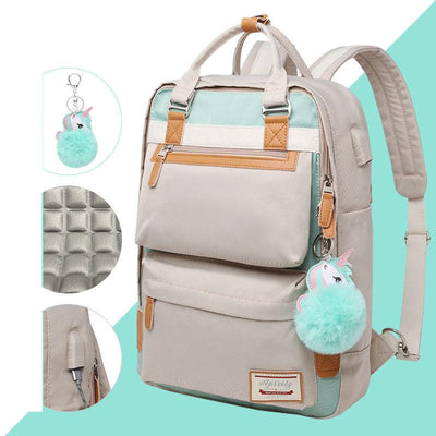 Mochila impermeável elegante com um compartimento de laptop de 15,6 polegadas