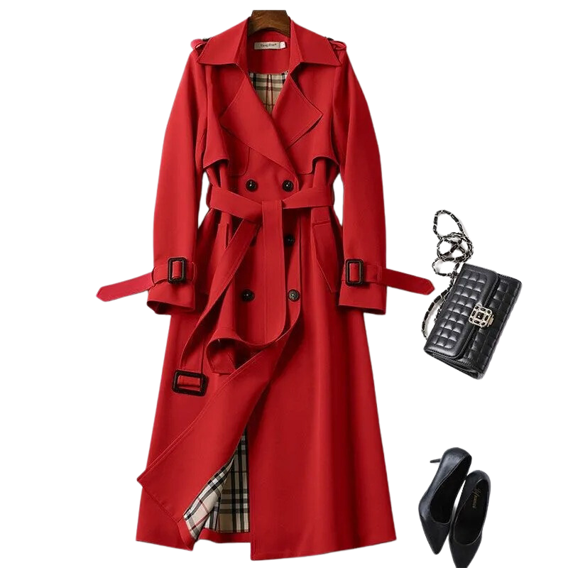 Elegante Gabardina para Senhora: Atemporal, Luz e Estilo