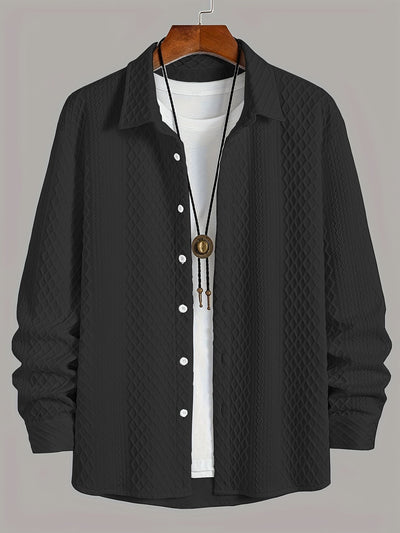 Camisa de homem de malha elástica: conforto moderno com um toque clássico