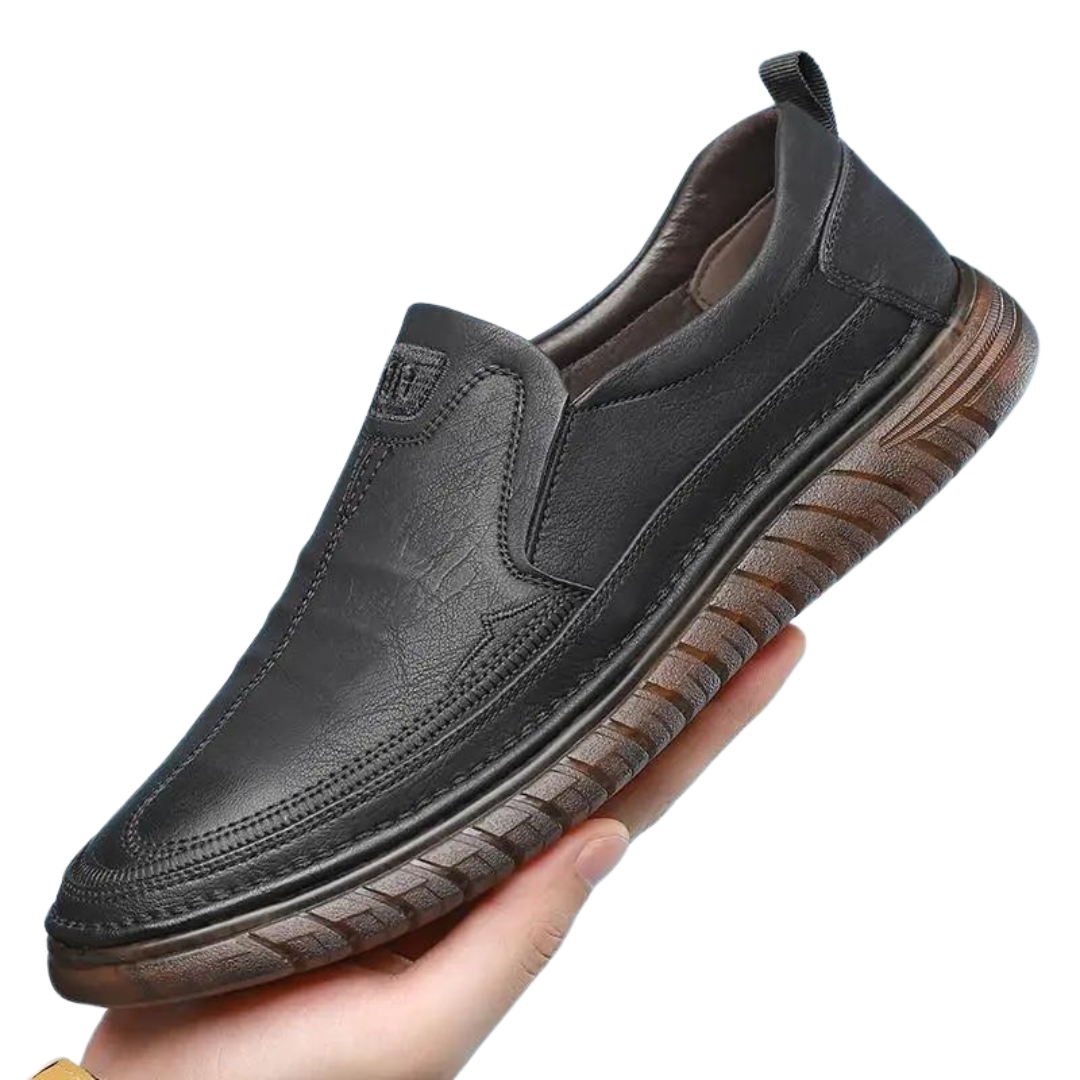 Sapatos de couro feitos à mão homem