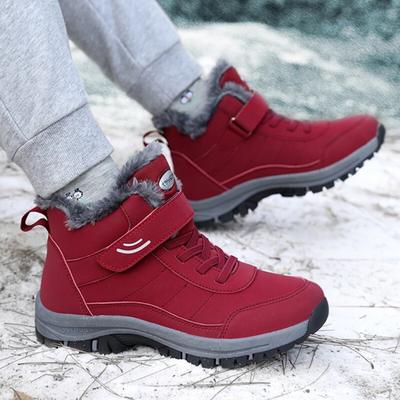 Botas de nieve ligeras de mujer con pelo