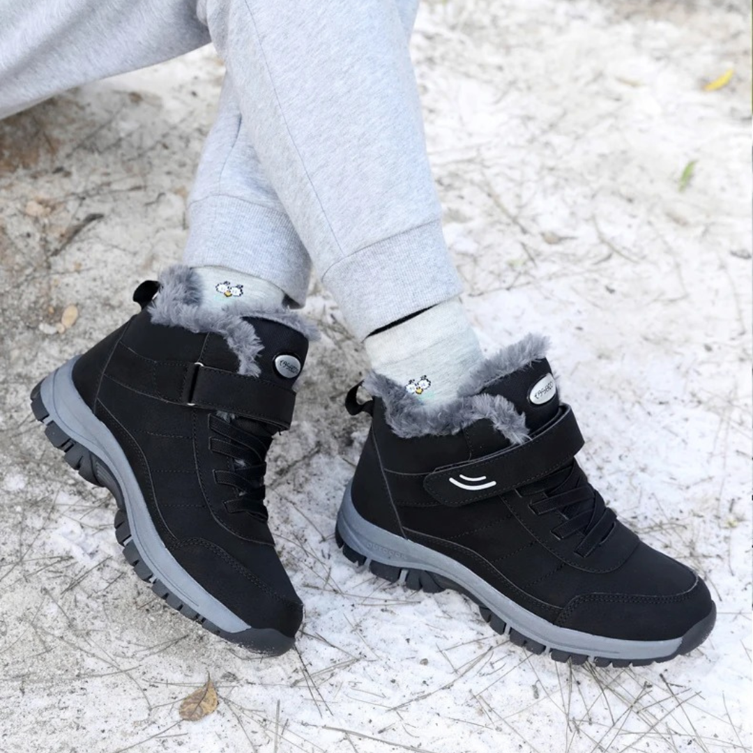 Botas de nieve ligeras de mujer con pelo