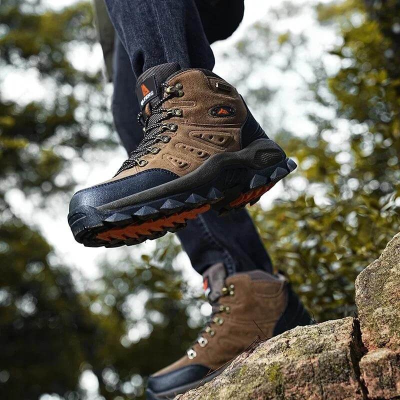 Botas de piel Outdoor Botas de montaña impermeables Verde