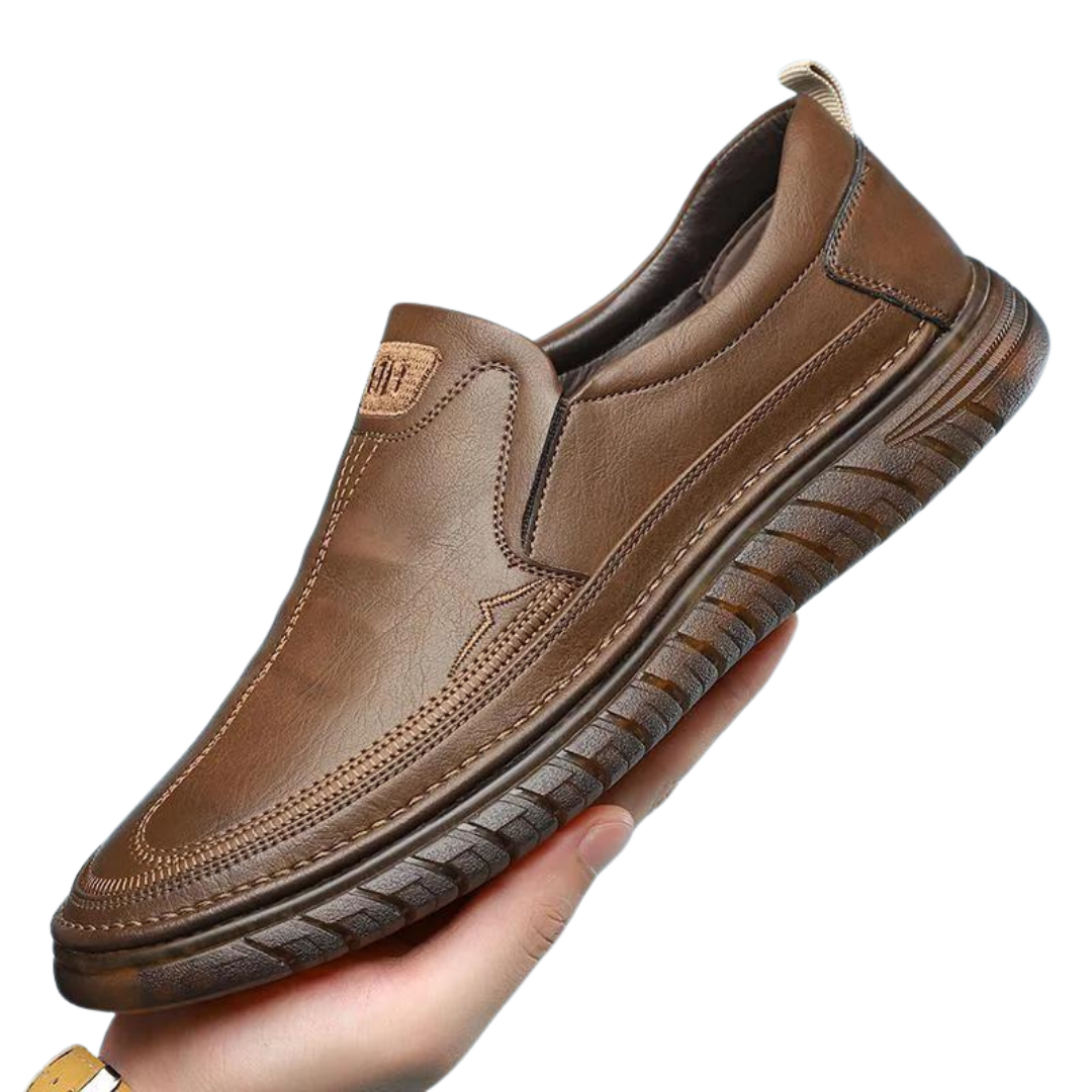Sapatos de couro feitos à mão homem