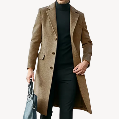 Manteau élégant pour homme confectionné en laine de haute qualité
