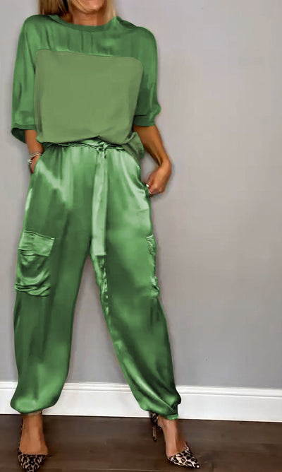 Katrina | Conjunto elegante de cetim