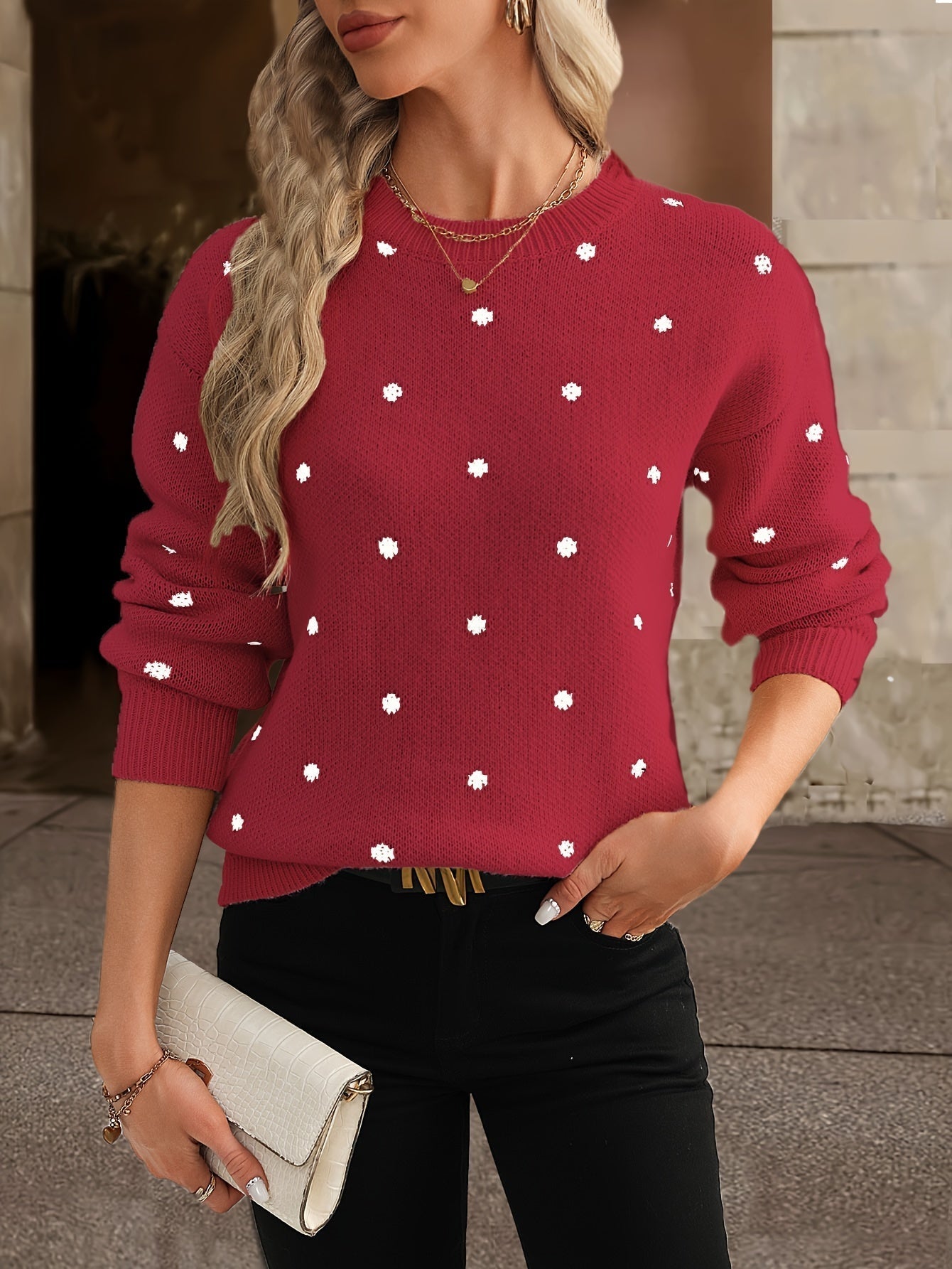 Jersey à pois Zara - Décontracté et élégant pour femme en automne et hiver