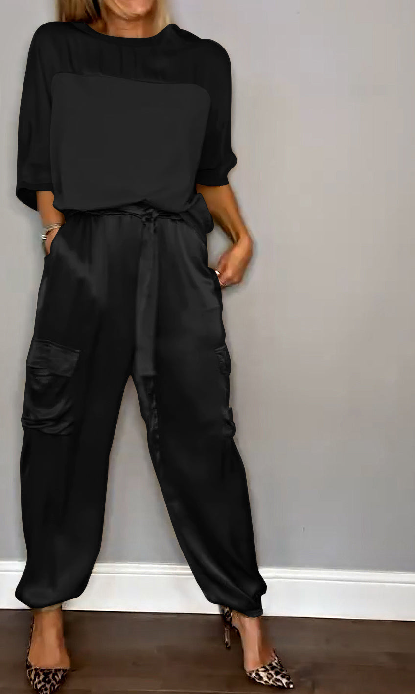Katrina | Conjunto elegante de cetim