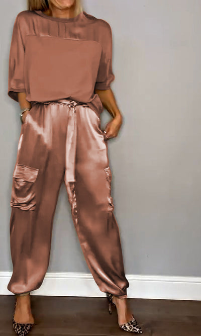 Katrina | Conjunto elegante de cetim