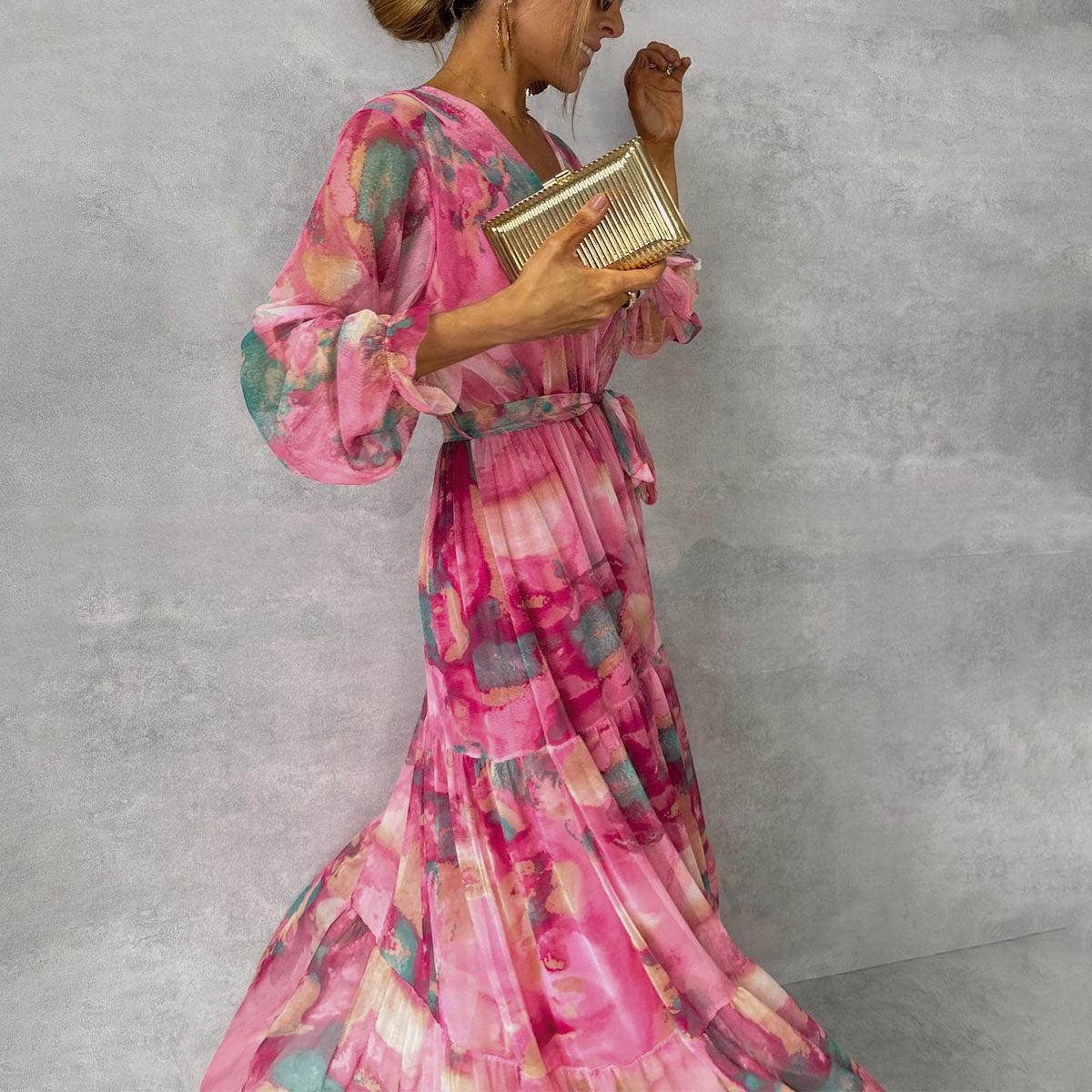Vestido de verão de Sleeved para mulheres - moda moderna e casual
