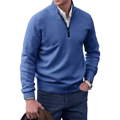 Elegante Jersey de Benoit da Caxemira com zíper