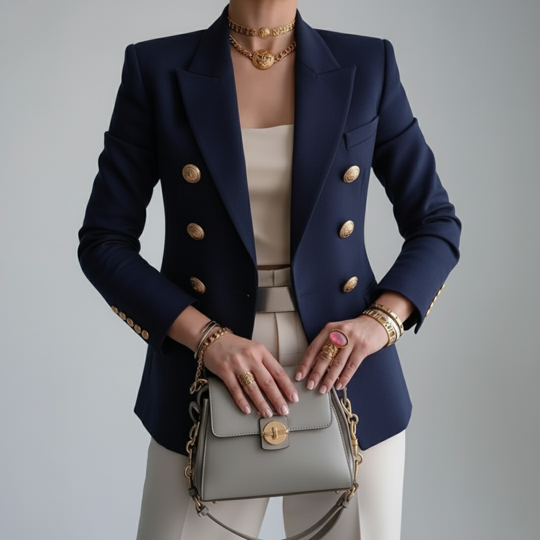 Damen Maßgeschneiderter Blazer mit Modernem Casual-Eleganz-Stil