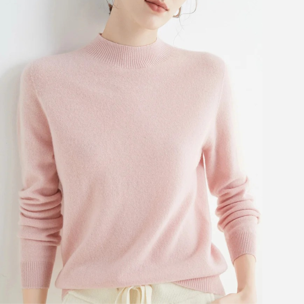 Sweater de malha da Caxemira para mulheres